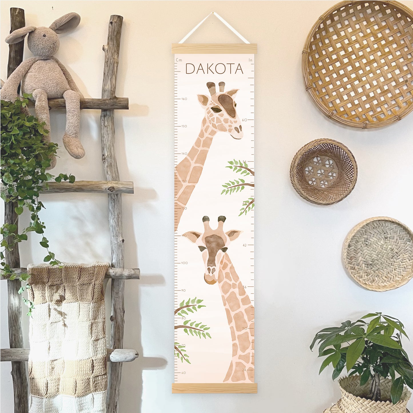 Personalized Growth Chart for Kids | Giraffe Height Chart