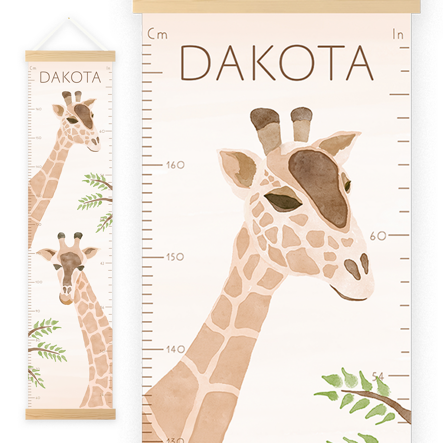 Personalized Growth Chart for Kids | Giraffe Height Chart