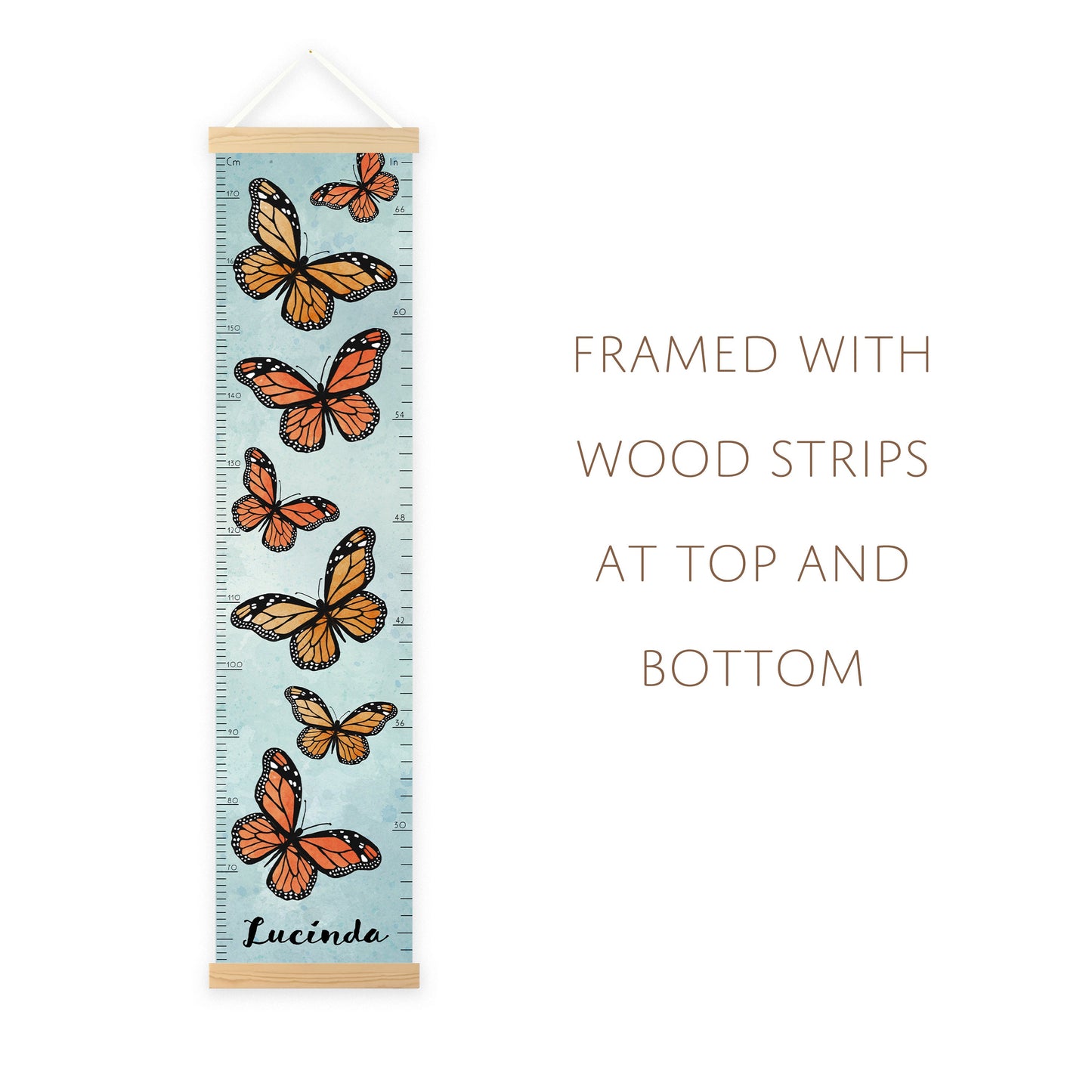 Personalized Growth Chart for Kids | Butterfly Height Chart