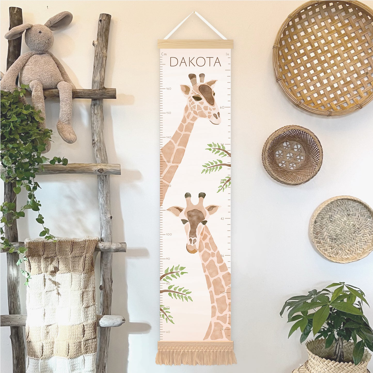 Personalized Growth Chart for Kids | Giraffe Height Chart